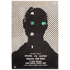 Retro Polish Ascenseur pour l'Echafaud Poster by Jan Lenica for CWF, 1958