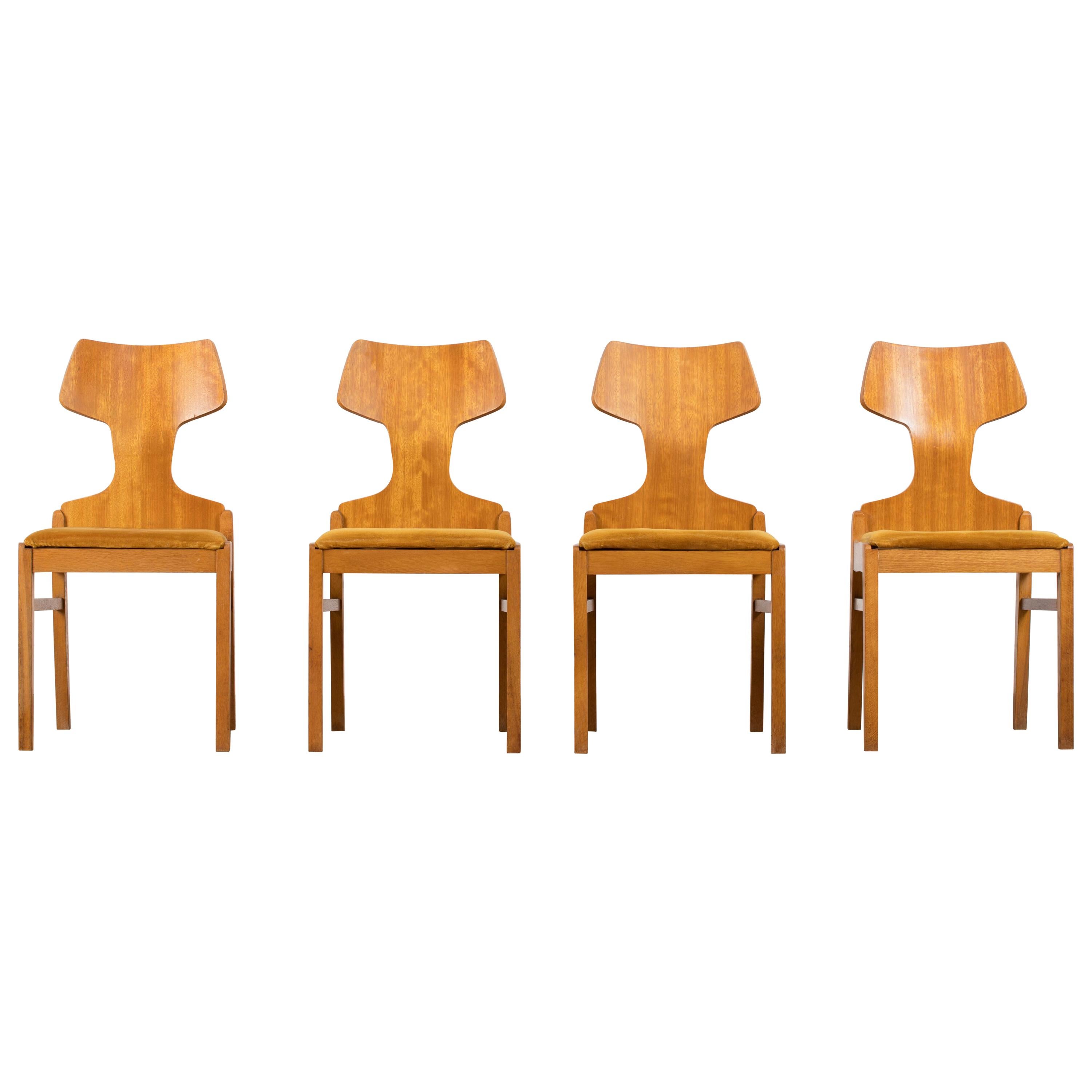 Retro Chairs Scandinavian Design 1960s by Alphons Loebenstein