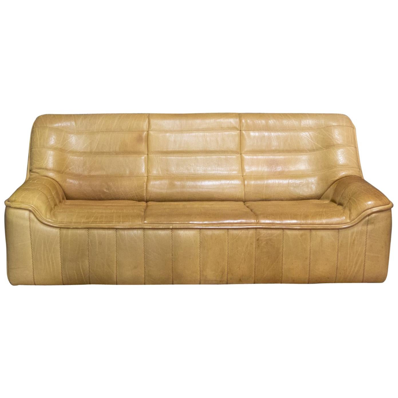 De Sede Sofa Model Ds84, Brown Leather, Switzerland, Swiss Made, 1970s