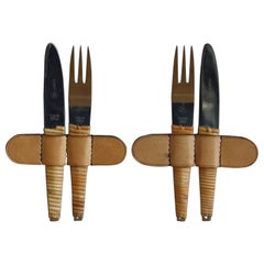 Retro 1950s Two Sets of Knives and Forks Carl Auböck