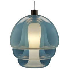 Carlo Nason Opalescent Glass Pendant by Mazzega, Murano