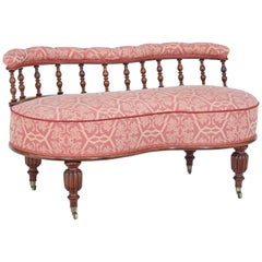 19th Century Victorian Mahogany Love Seat