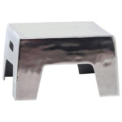 Alu Side Table in Polished Aluminium Indoor Outdoor