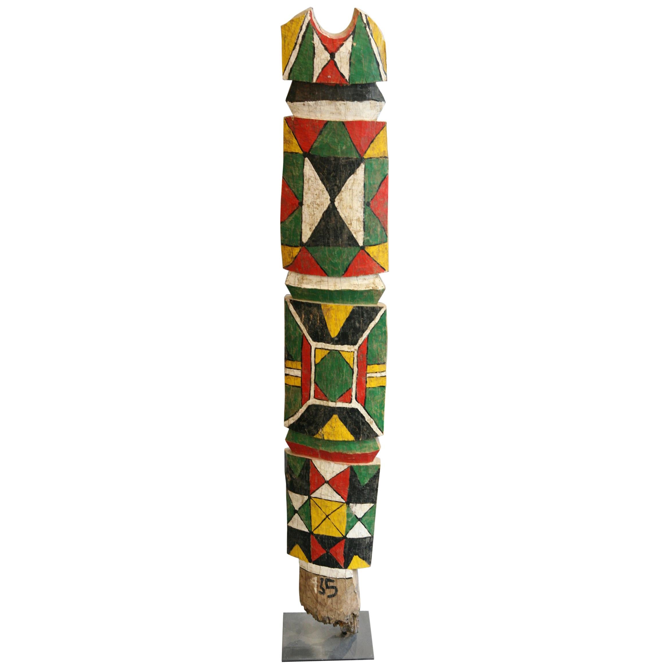 Case Pillar B Sculpture Polychrom Rimaïbé Burkina Faso, 1975