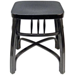 Jacob and Josef Kohn Art Nouveau Vienna Piano Stool Model 616 Beech Black (tabouret de piano en hêtre)