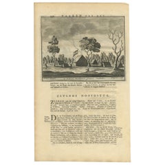 Antique Print of a Cemetery and Trade Post in Madagascar by Valentijn, '1726'