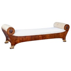 Early 19th Century Classical Danish Flame Mahogany Daybed
