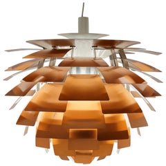 First Edition Copper Poul Henningsen Artichoke Lamp, Louis Poulsen, Denmark