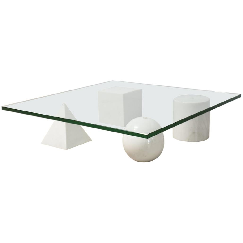 Lounge Table Metaphora by Massimo Vignelli for Martinelli Luce, Italy, 1970s For Sale
