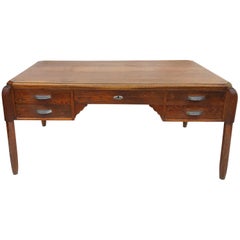 Attributed to Paul Follot, Large Art Deco Desk, 1920s