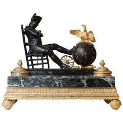 "Napoléon on the Eve of the Battle of Austerlitz", Inkwell and Desk Clock, 1880