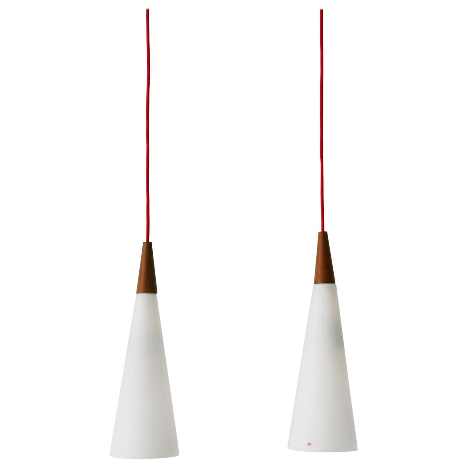 Set of Two Mid-Century Modern Pendant Lamps by Iittala, Finland, 1960s