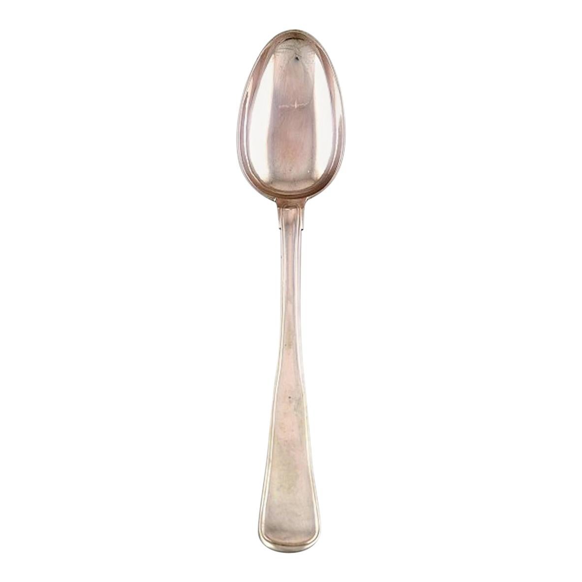 Danish Silversmith, Old Danish Large Soup Spoon in Silver, 1950s, 17 Pieces For Sale