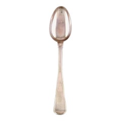 Danish Silversmith, Old Danish Large Soup Spoon in Silver, 1950s, 17 Pieces