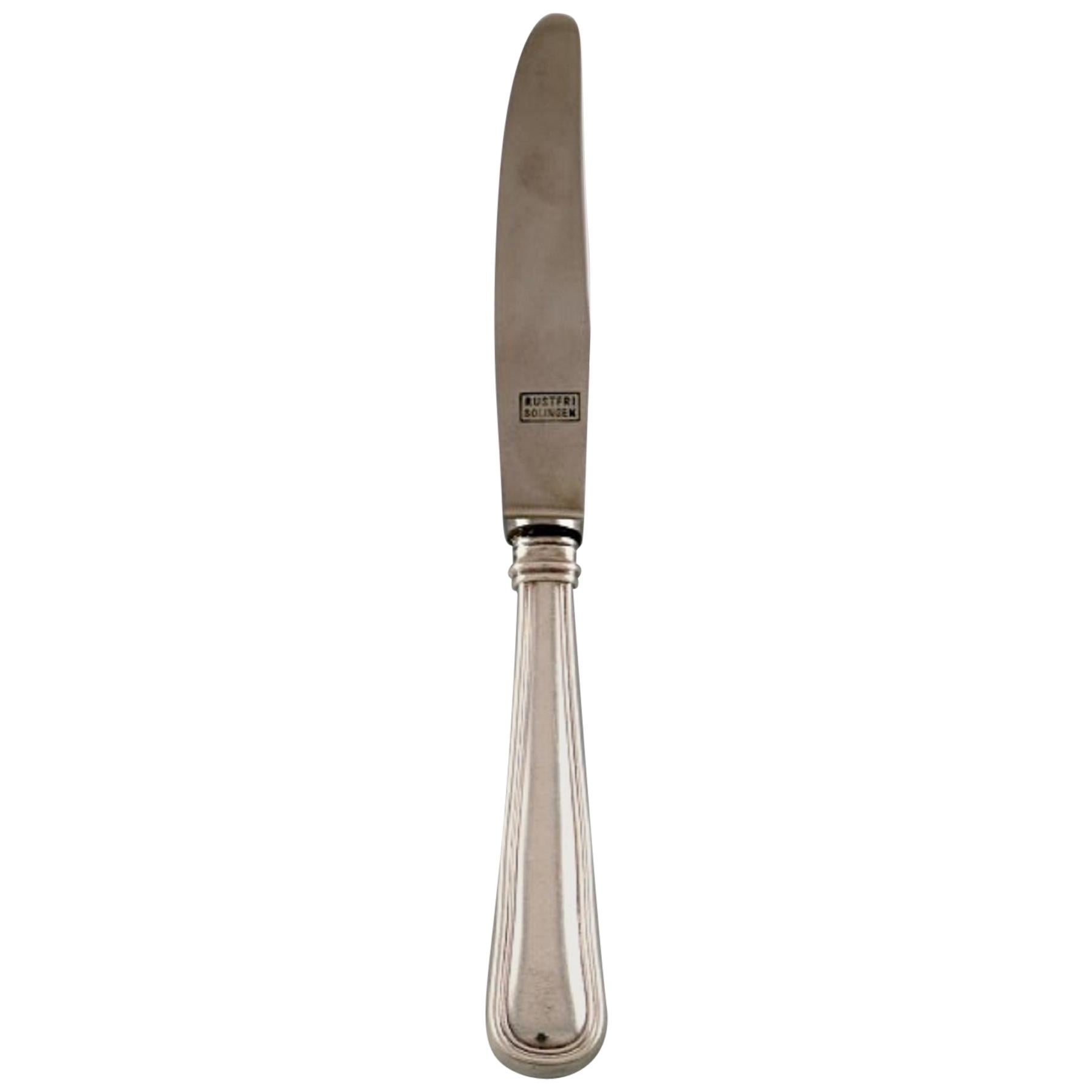 Argentiere danese, Antico coltello da frutta danese in argento, 1930, 4 pezzi