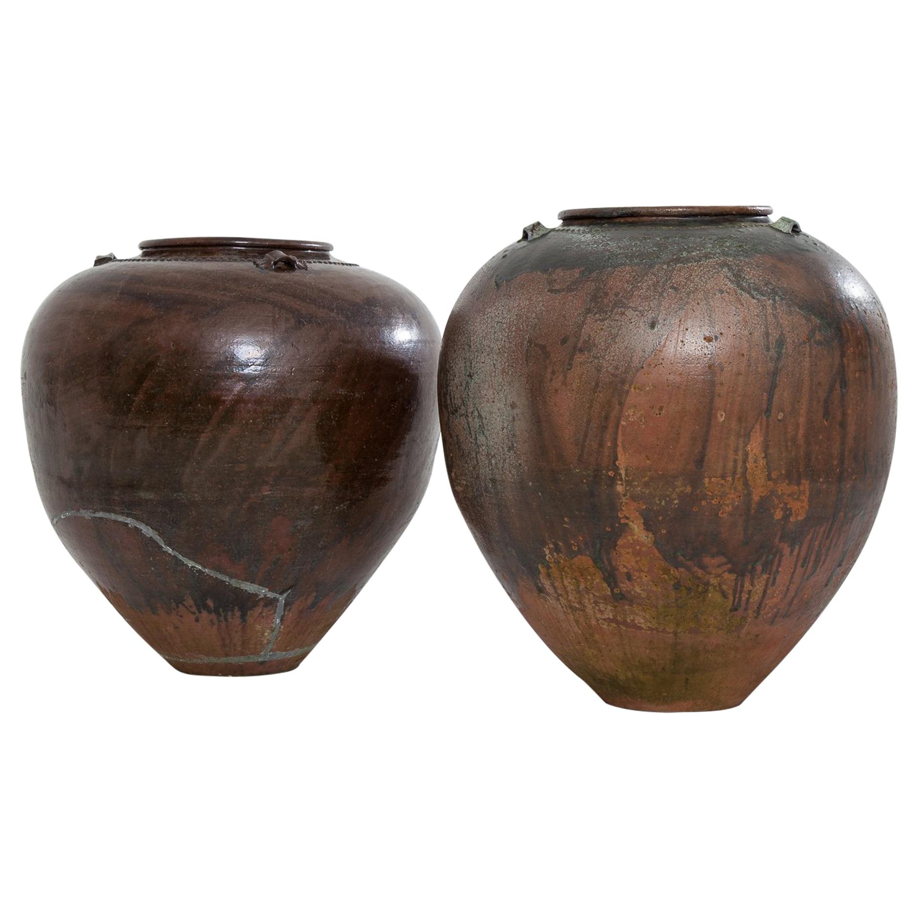 Very Large 20th Century Spanish Terracotta Pots For Sale