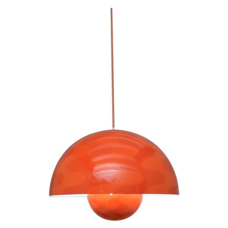 Big Flower Pot Ceiling Lamp by Verner Panton for Poulsen, 1970s For Sale