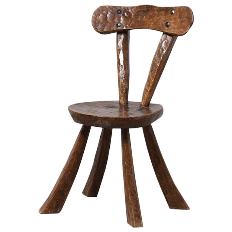 Unconventional Wooden Chair Carved in the Style of Meraggia Switzerland im Angebot
