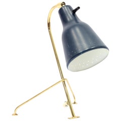 Scandinavian Tripod Brass Table Lamp, 1950s