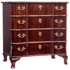 Mid-20th Century Shaped Mahogany Chest of Drawers