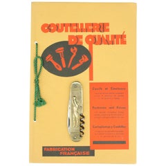 Antique stylo-couteau sportif:: football:: tennis 1930s Laiton avec lame en acier