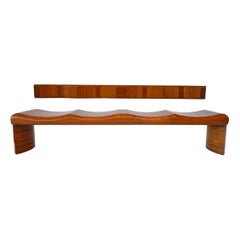 Vintage Bench in Laminated Wood by Luis Amador