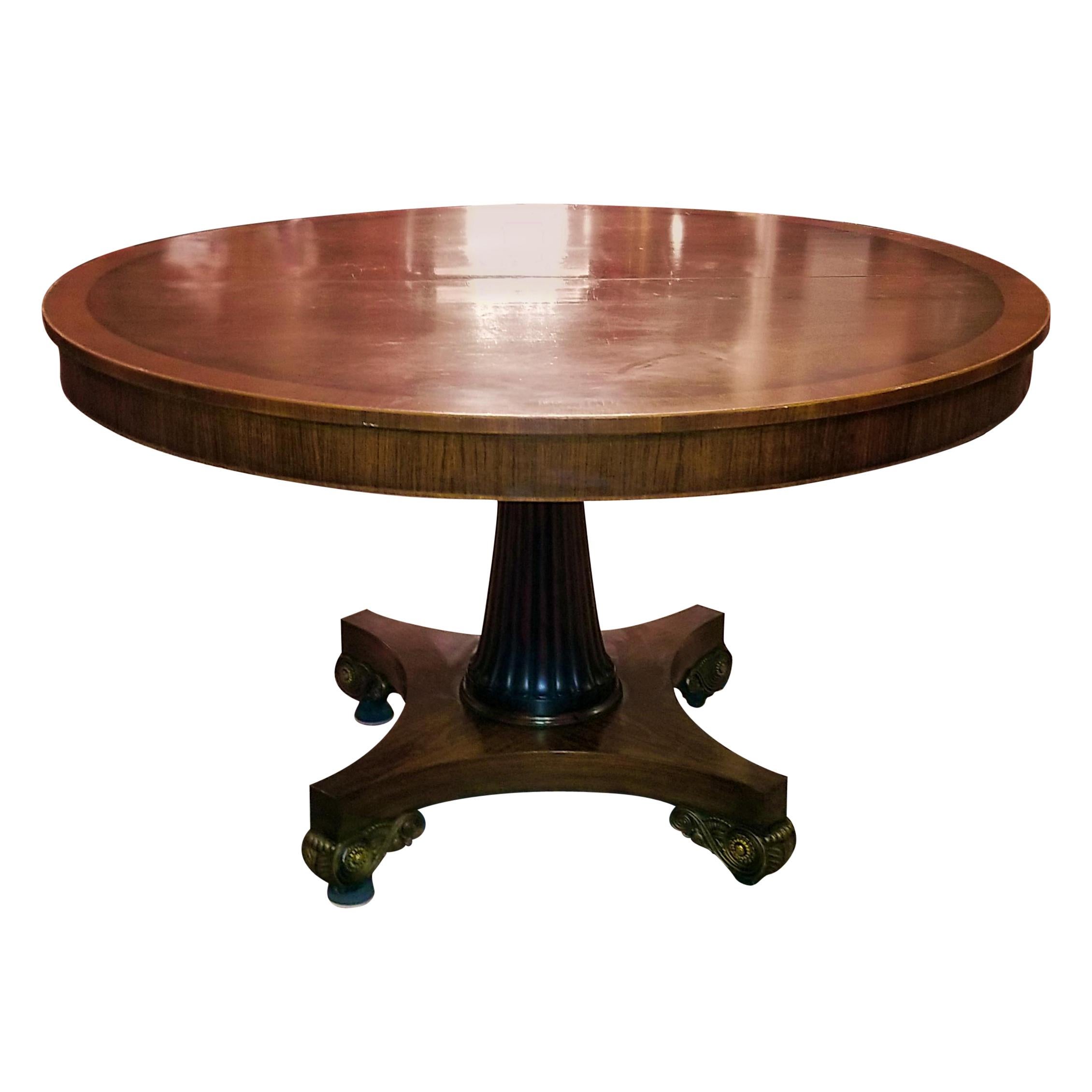 Late 19th Century American Mahogany Extendable Dining or Center Table