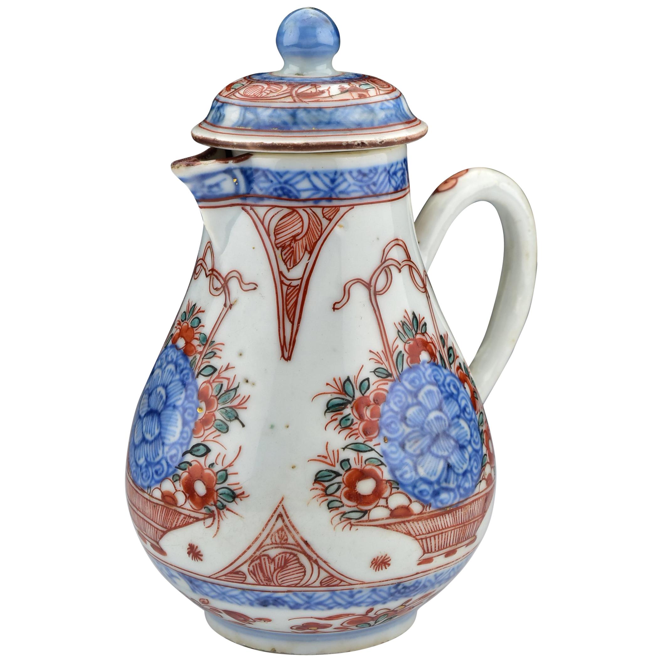 18th Century Chinese Export Porcelain Covered Cream Jug