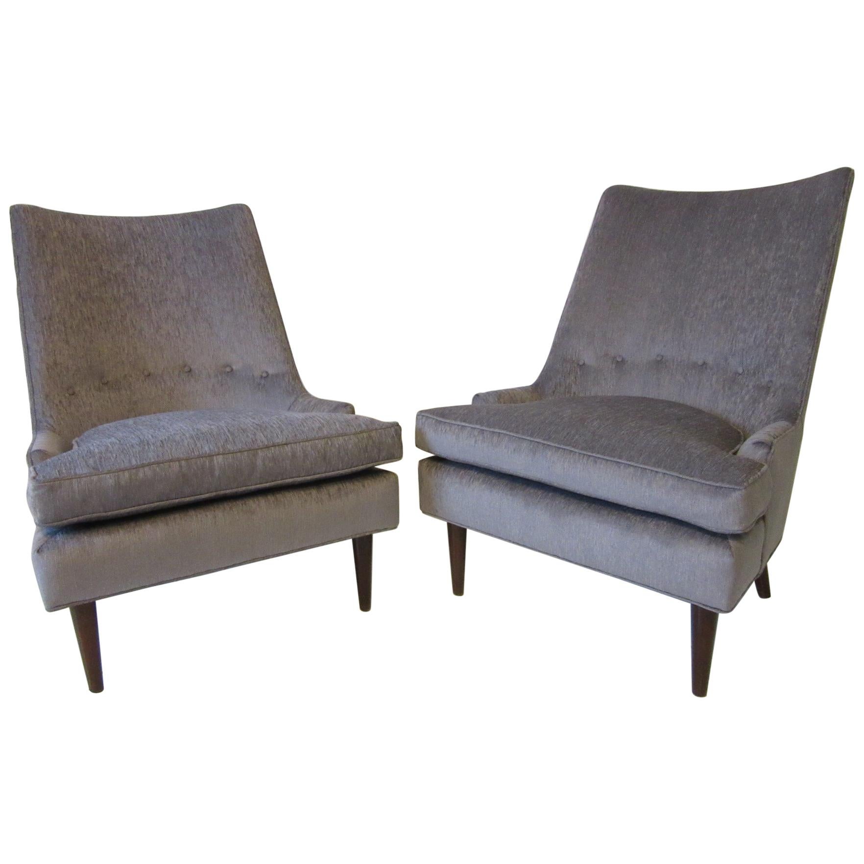Midcentury Slipper Chairs in the Style of Heritage Henredon