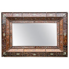 Reverse- Églomisé Venetian Shadowbow Mirror with Moorish Motif