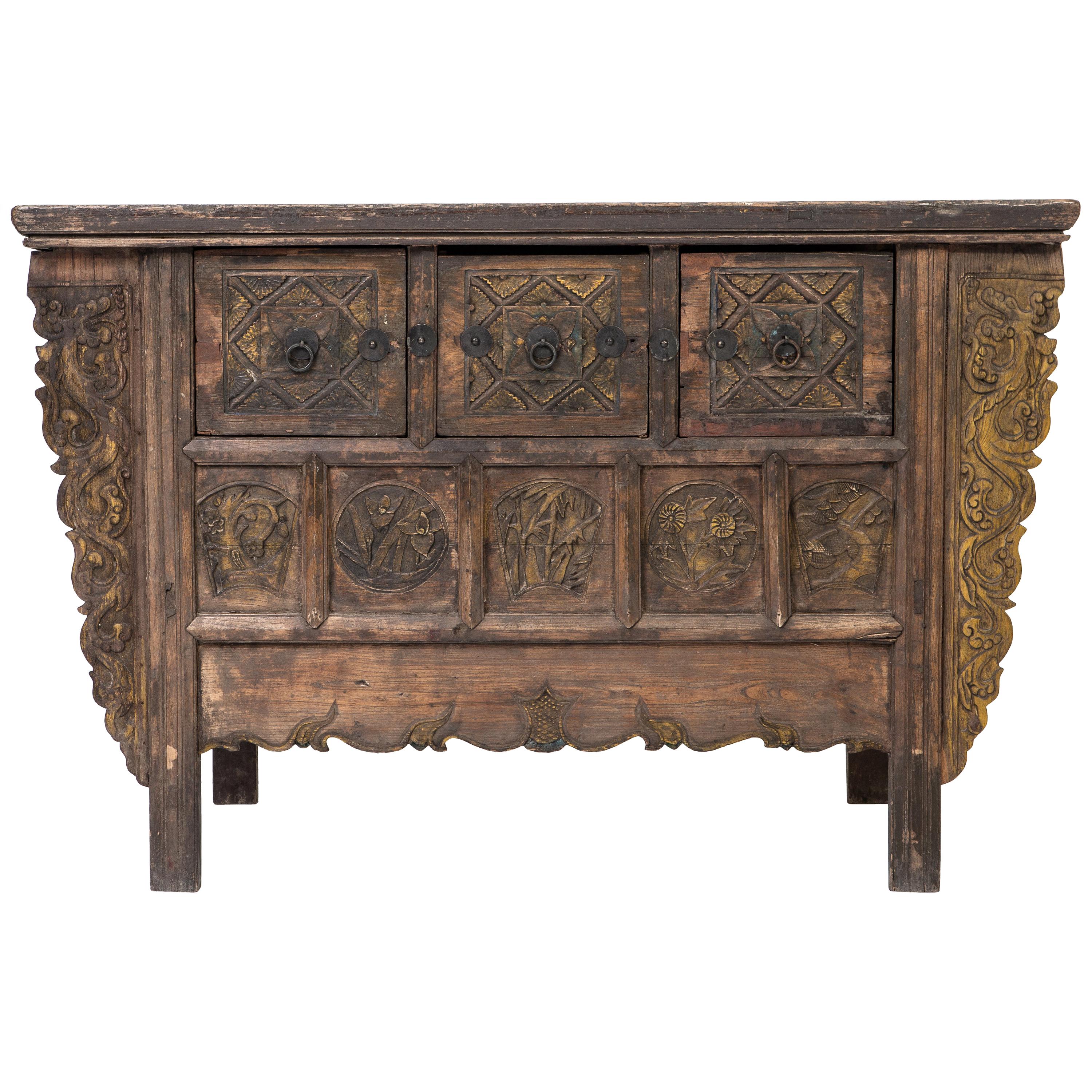 Chinese Side Chest with Three Drawers