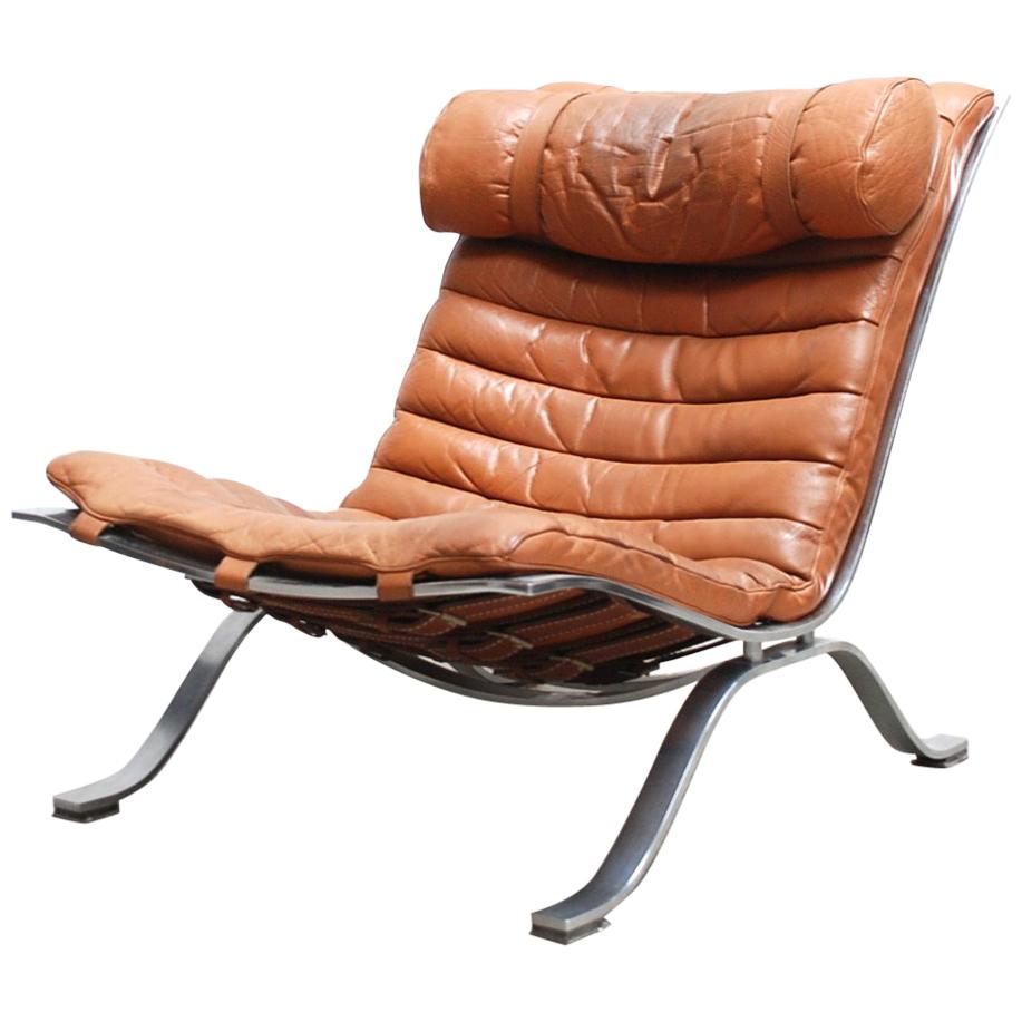 Arne Norell Model Ari cognac Lounge Chair