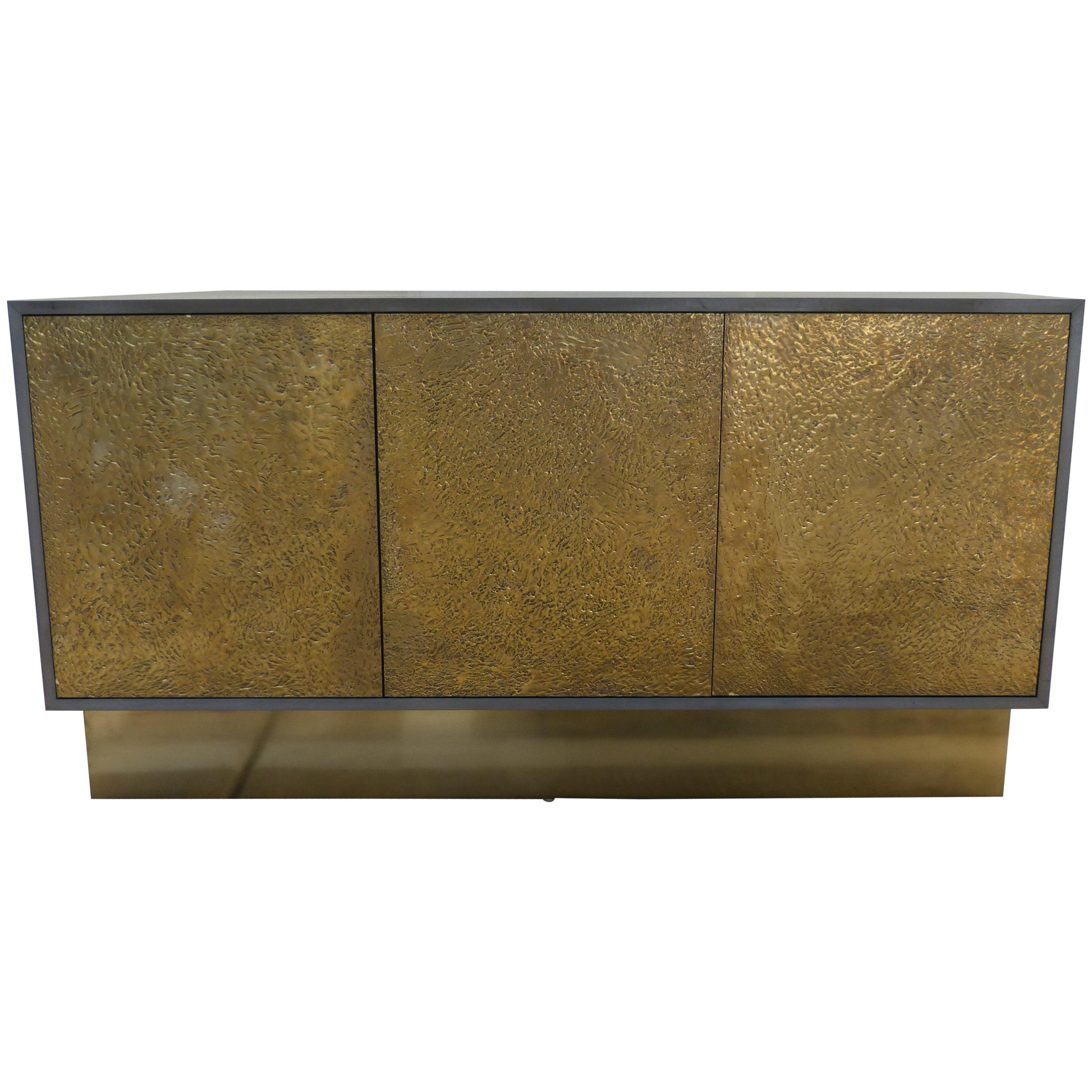Bridges over Time Originals Credenza in Iron and Brass Finish For Sale