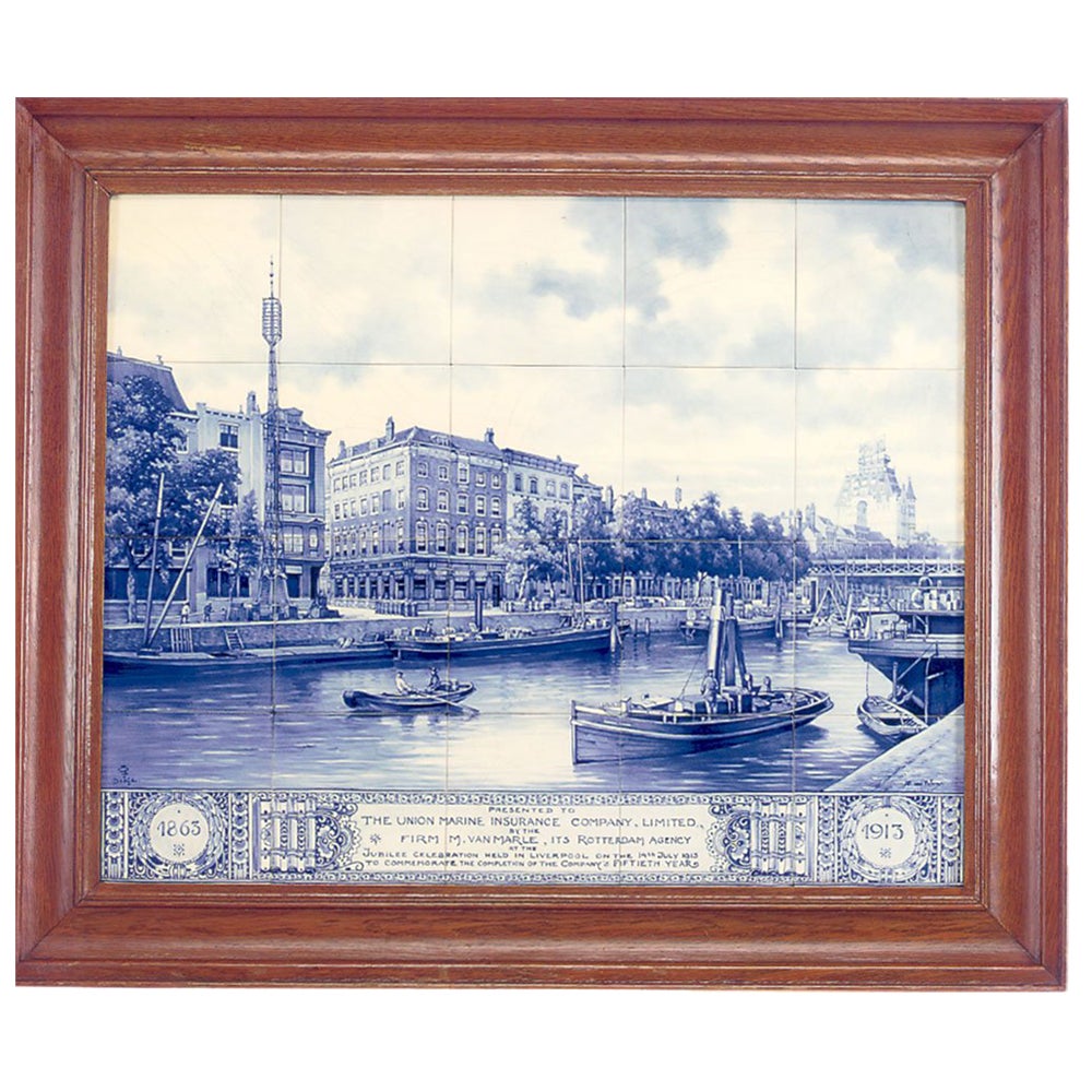 Rare Delft Tile Picture at 1stDibs