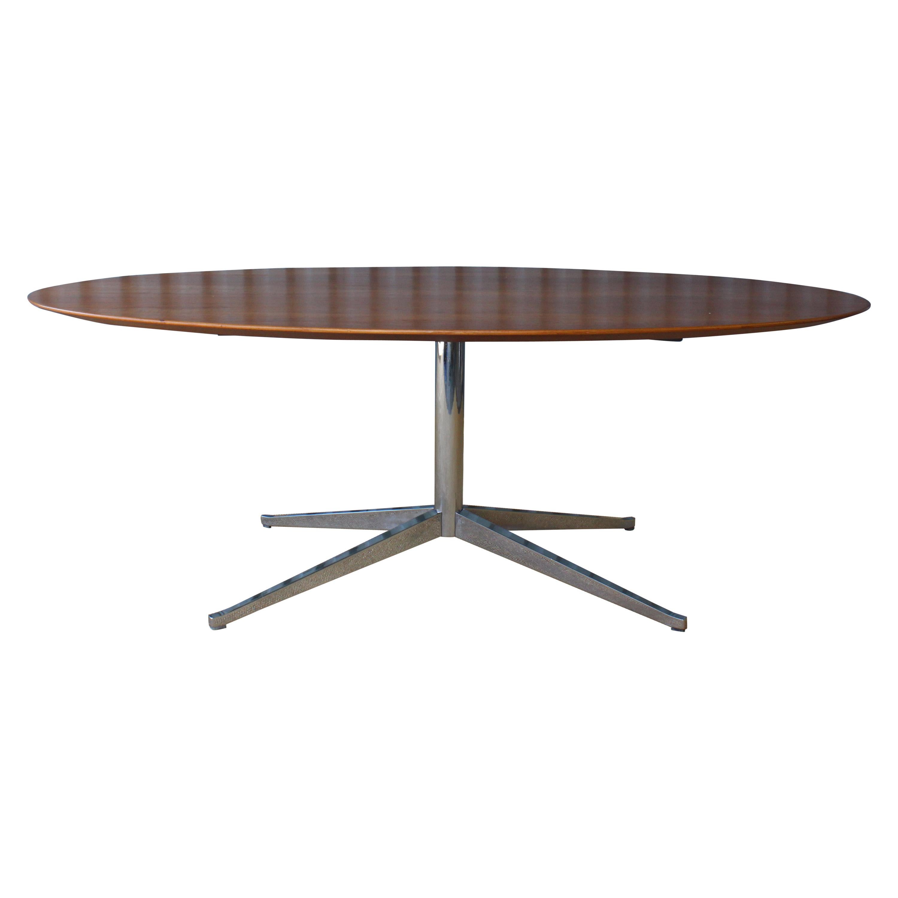 Walnut Table Desk by Florence Knoll for Knoll International, U.S.A, 1972