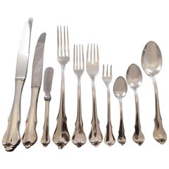 Colonial by Camusso Sterling Silver Flatware Set for 12 Service 194 Pcs Dinner