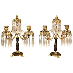 Pair of Regency Two-Arm Candelabra, London, circa 1800