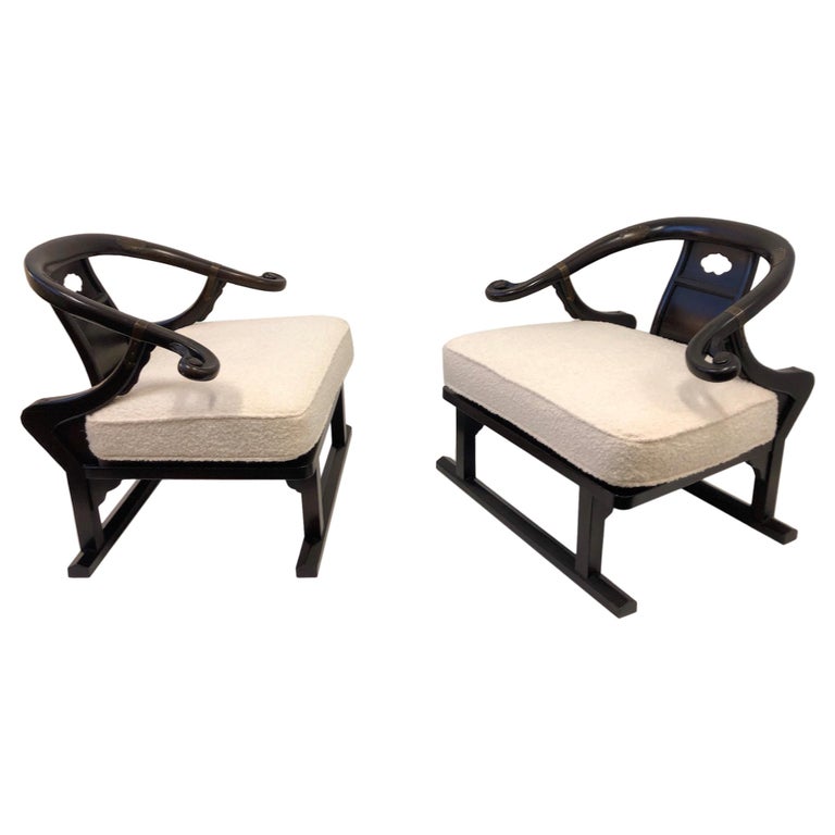 Pair of Walnut Lounge Chairs by Michael Taylor for Baker For Sale