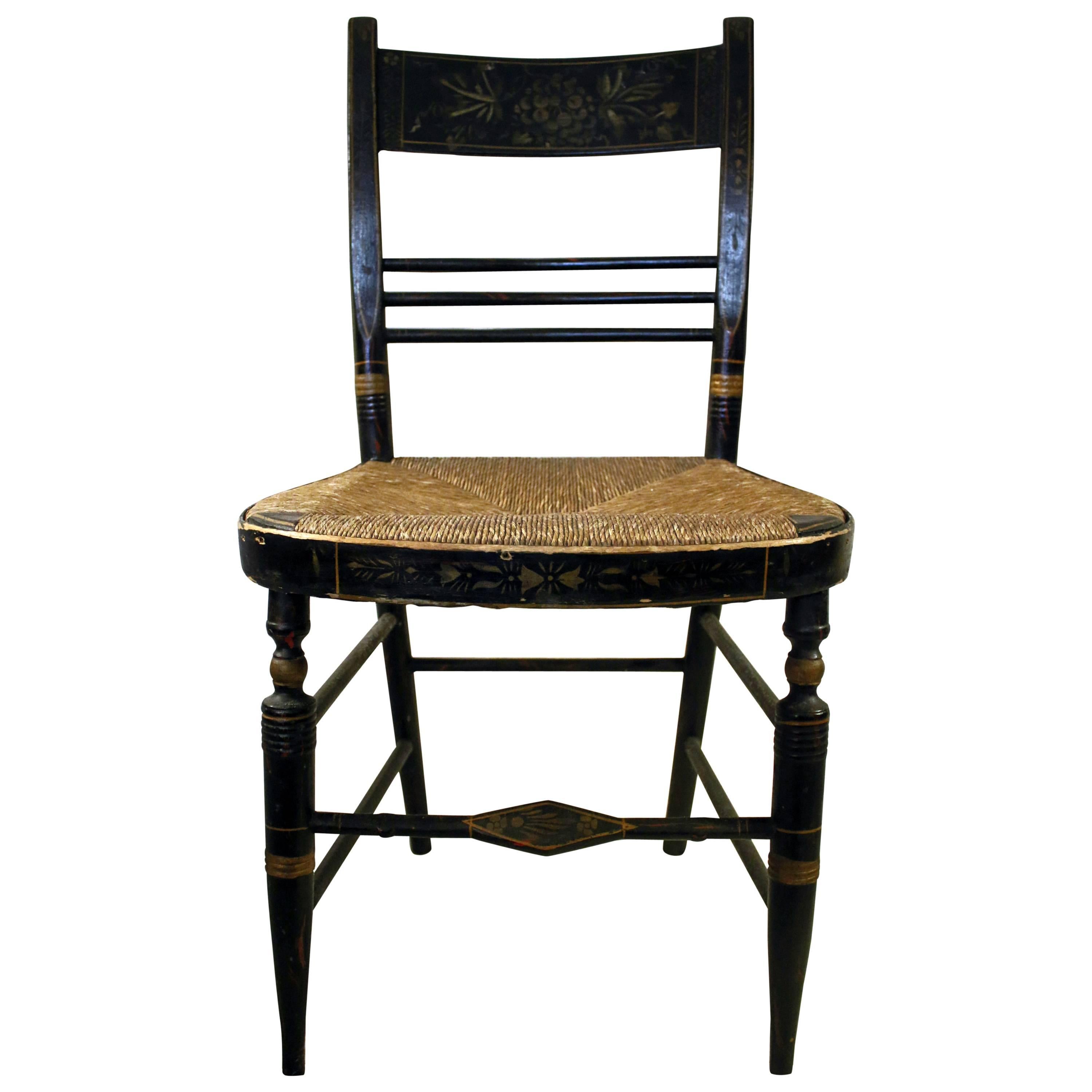 19th century Painted Maple Hitchcock Chair