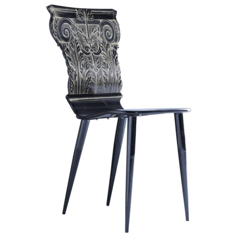 Fornasetti Chair Capitello Corinzio For Sale