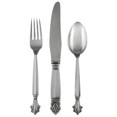 Georg Jensen Acanthus Canteen, Silverware Design by Johan Rohde