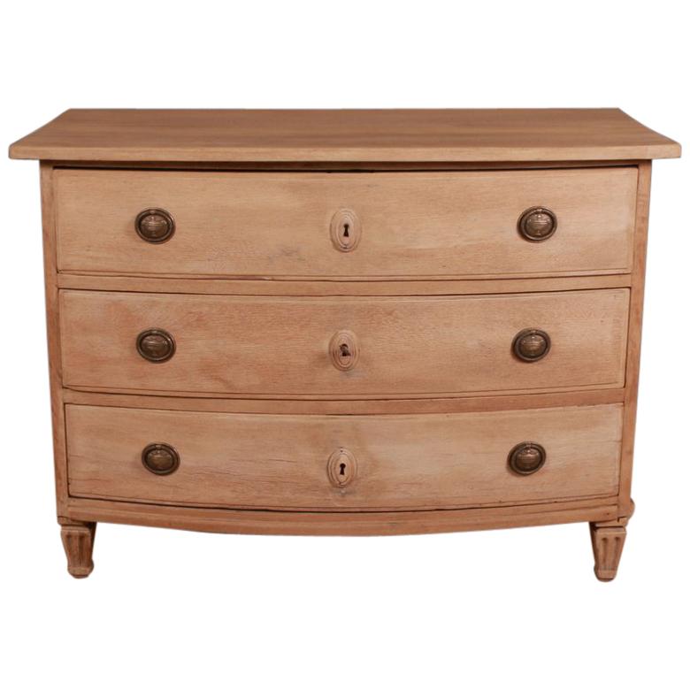 French Bow Front Oak Commode
