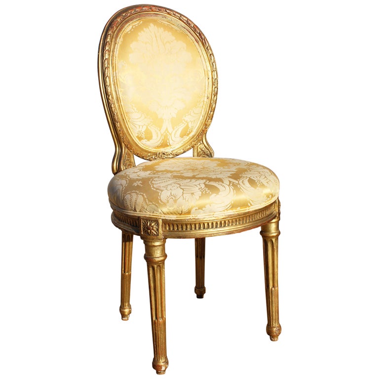 19th Century French Neoclassical Upholstered Chair For Sale at 1stDibs