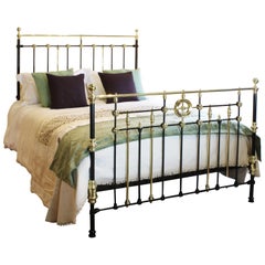 Viktorianisches Bett aus Gusseisen in Schwarz - MK166