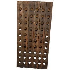 Vintage French Oak Champagne Rack Made in 1977 by Tailliet