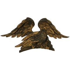 Wonderful Early Giltwood Architectural Fragment of Eagle