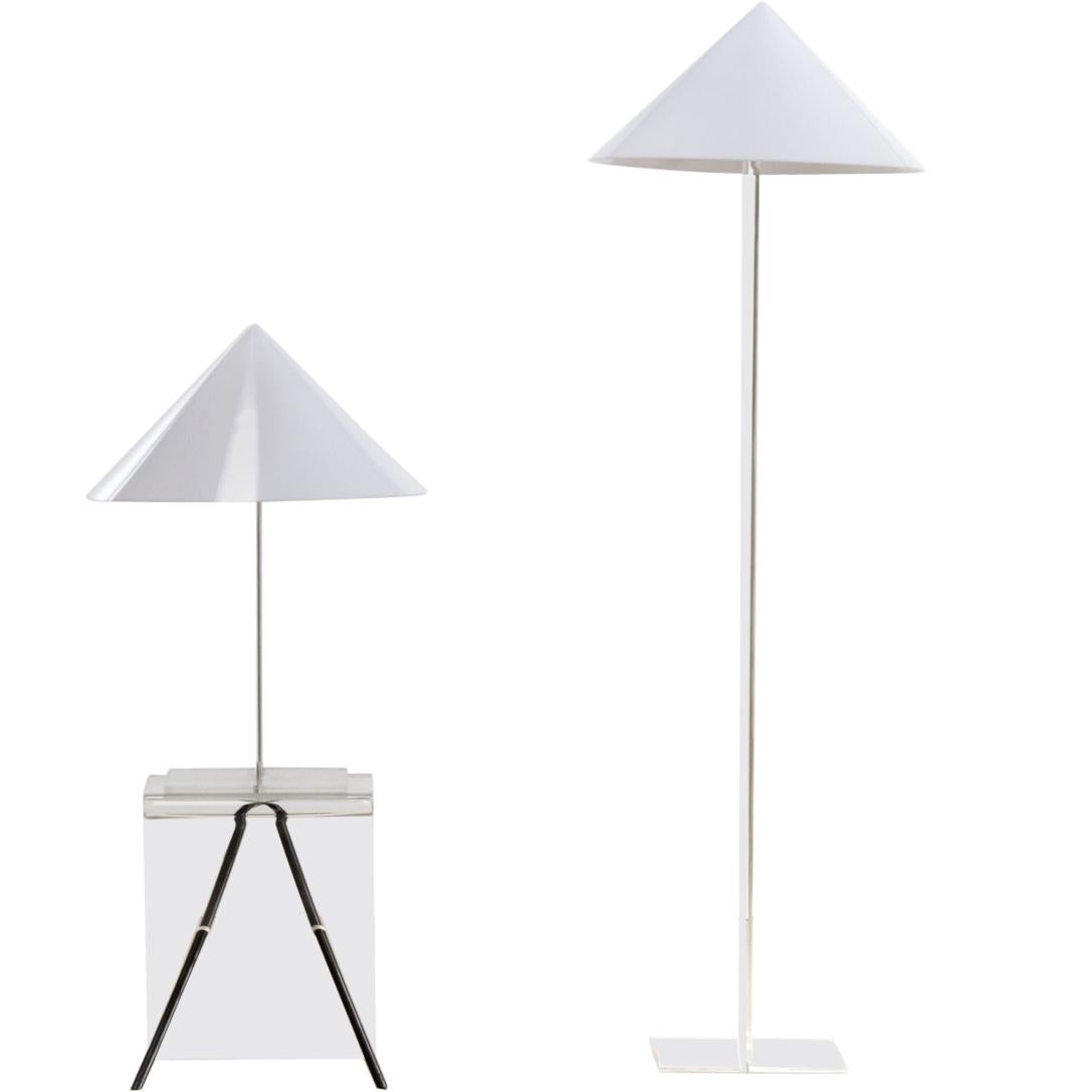 1980s Floor Lamp and Table Lamp for Harco Loor, Set of 2 For Sale