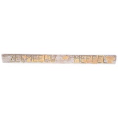 Vintage Dutch Teak Ship's Plate Called "Zeemeeuw Meppel" 2nd Half 20th Century