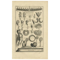 Antique Print of Ambonese Jewelry by Valentijn, 1726