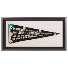 Vintage Rare Felt Pennant from the March on Washington